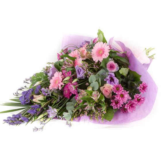 Pink & Lilac Traditional Bouquet — flowers from Stems of Burnside, £45